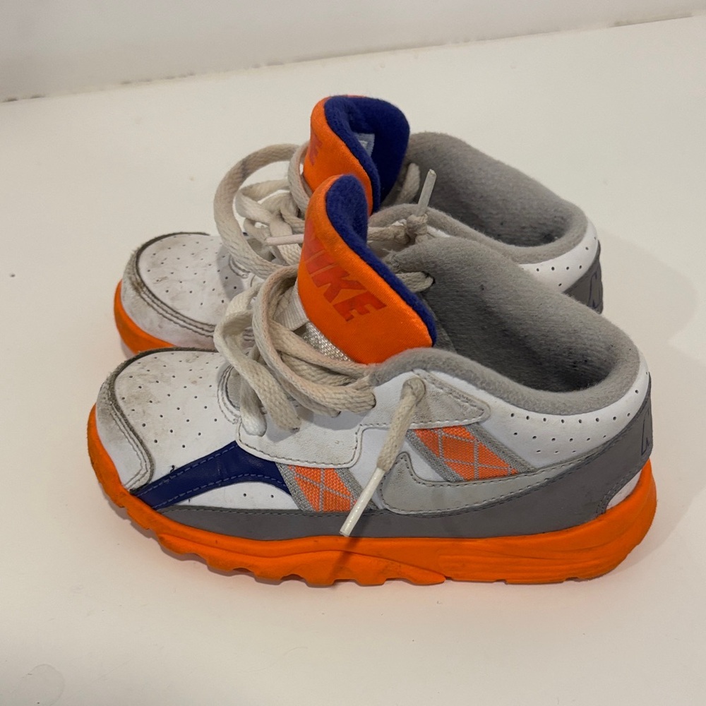 Nike Kids Orange and White Sneakers